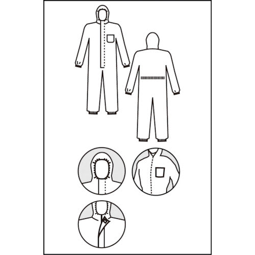 Azeus Tyvek(R) Overalls Classic Blue L Size 6010-L 1 Piece