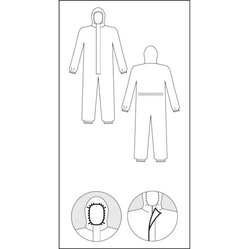 Azeus Disposable Protective Suit SF Made Continuous Wear AZ GUARD4010 Size L AZ GUARD4010-L 1 Piece