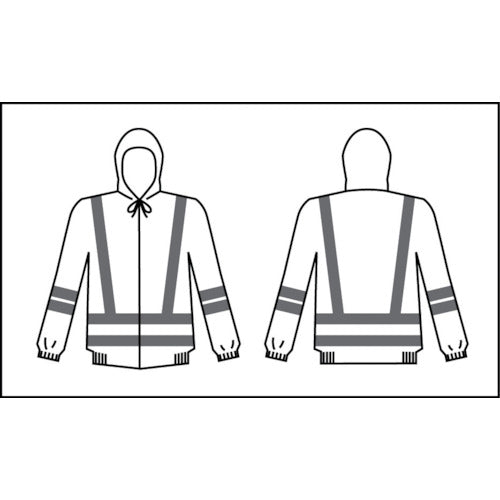 아제아스 【매진 폐번】반사 테이프 첨부 부직포제 점퍼 형광 옐로우 L사이즈 AZ WORK 1102 Y-L 1 착용