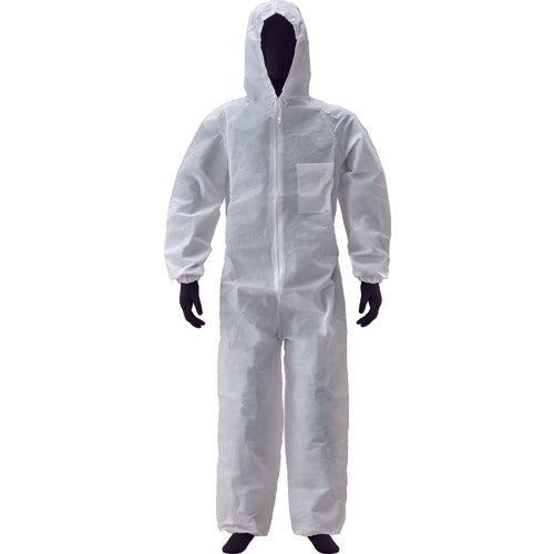 アゼアス 使い捨て保護服 PP続服 AZ WORK 白色 LL AZ WORK1000W-LL 1 着