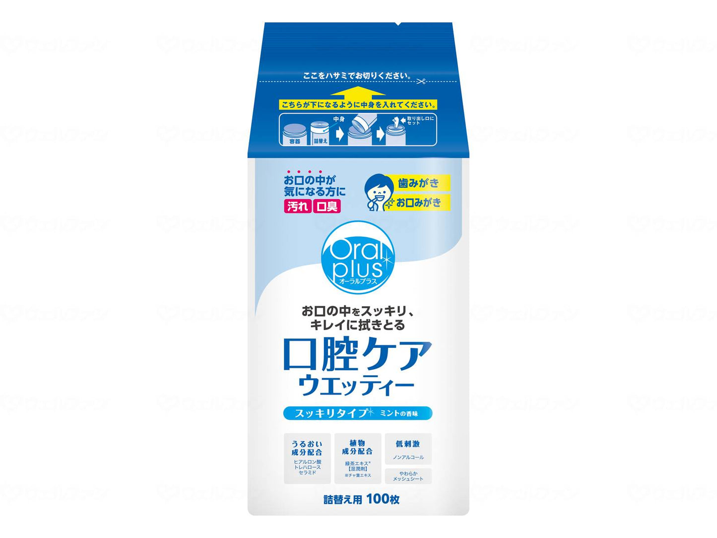 Asahi Group Foods Oral Plus Oral Care Wetness Refill 100 pieces 100 pieces refill