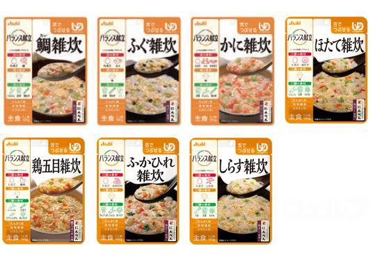 Asahi Group Food Balance Menu: 7 types of 7-piece set of porridge that can be crushed with your tongue.