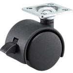 光 双輪キャスタープレートタイプ 30 ストッパー付 KWP-31S 1 個