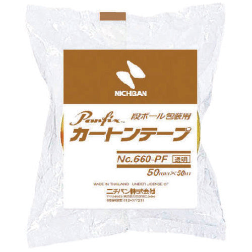 Nichiban Carton Tape No. 660PF Transparent-25 25mm x 50m 660PF-25 1 roll