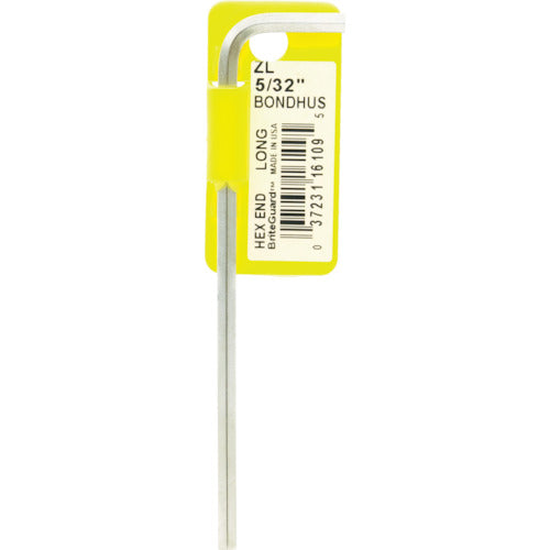 BONDHUS 육각 L-렌치 롱 5/32 인치 ZL5/32 1개