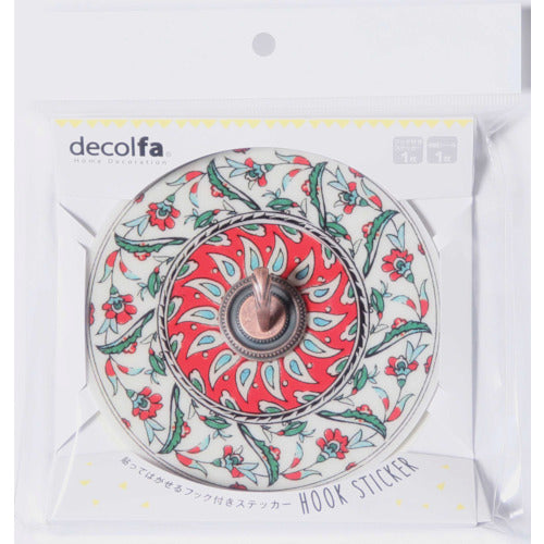 ニトムズ フックステッカー レッド M4102 1 個