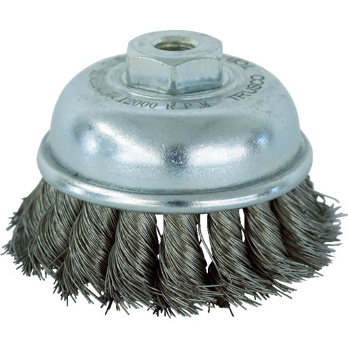 TRUSCO 전동 공구용 트위스트 컵 브러쉬 Φ75 SUS0.35 TCB-75AS 1개