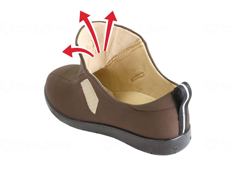 Osaki Medical PH Anti-Fall Shoes with Toe, Brown, L