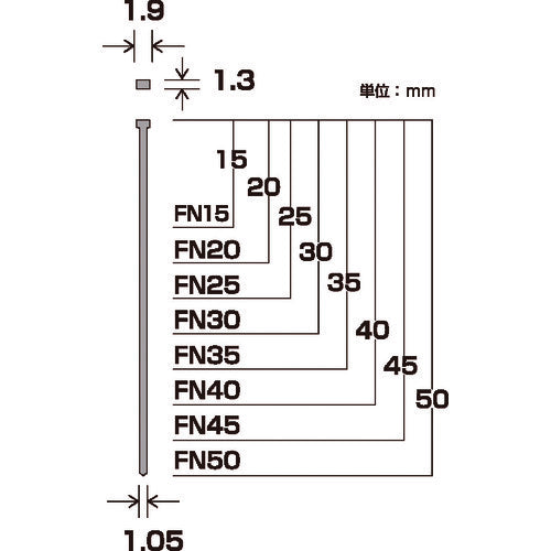 DAIDОHANT フィニッシュネイル FN−15 WH 白 (3000本入) 00023701 1 箱