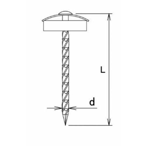 DAIDOHANT Stainless Steel Connecting Umbrella Nail Power Screw 12 x 75 Bronze 9 pieces x 25 pieces 00028158 1 box