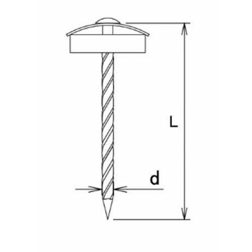 DAIDOHANT Stainless Steel Interlocking Nails 14 x 38 Plain 9 Pieces x 50 Pieces 00028160 1 Box