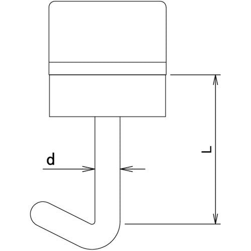DAIDOHANT Polycarbonate One-Touch Hook Clear 23mm (10 pieces) 00032486 1 bag