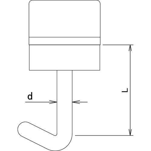 DAIDOHANT 폴리카 원터치 훅 브론즈 30 mm (10개입) 00032528 1봉