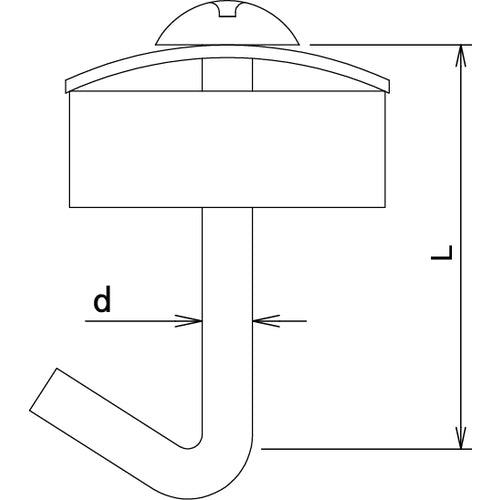 DAIDOHANT 스테인리스 원터치 훅 실버 25mm (100개입) 00037592 1상자