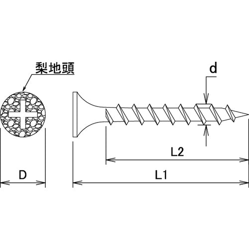 DAIDOHANT 돌 코보드 나사 3.9X38 (약 1500 개입) 00040824 1 상자