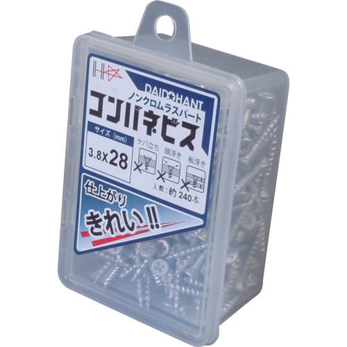 DAIDОHANT HC ノンクロムラスパート コンパネビス 3.8X28 (240本入) 10176748 1 PK