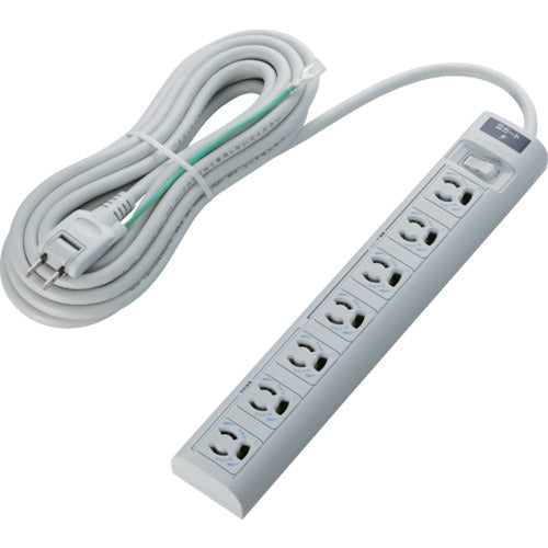 ELECOM RoHs 준거 OA 탭 3P 7개구 번개 가드 5m 그레이 T-T05-3750LG/RS 1개