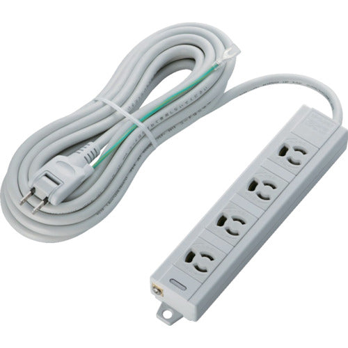 ELECOM RoHS Compliant OA Tap 3P 4-Outlet with Magnet 5m Gray T-T06-3450LG/RS 1 pc