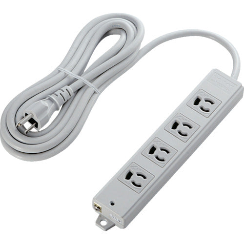 ELECOM RoHS Compliant 3P Anti-Pull Magnet 4 Ports 3.0m Gray T-WRM3430LG/RS 1 pc