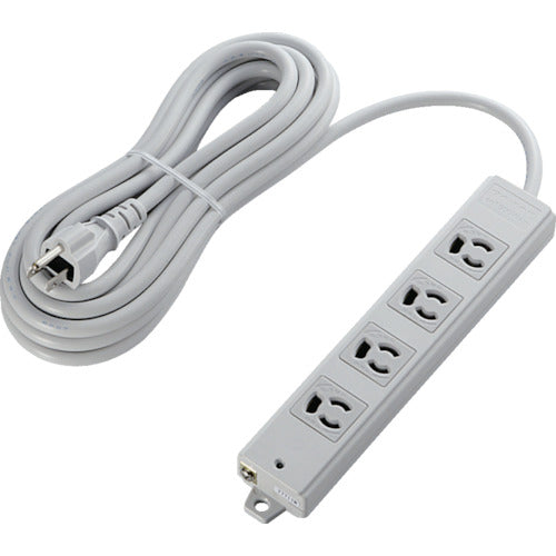 ELECOM RoHS 대응 3P 빠짐 방지 마그넷 4개구 5.0m 그레이 T-WRM3450LG/RS 1개