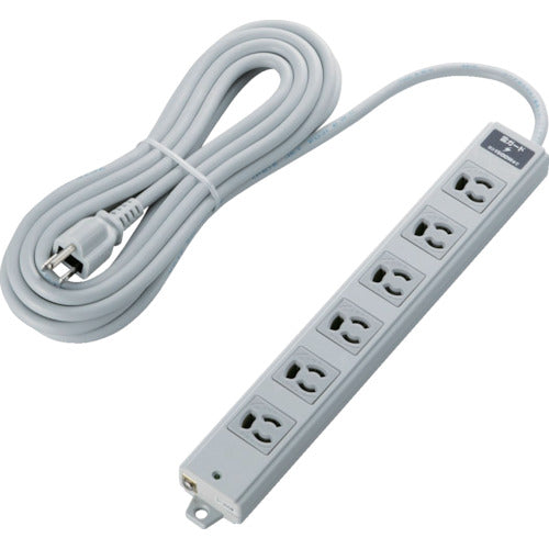 ELECOM 공사용 탭 EUROHS 지령 준거 빠짐 방지 3P 6개구 번개 가드 마그넷 5m 그레이 T-WRMK3650LG/RS 1개