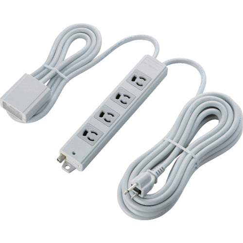 ELECOM RoHs 준거 누락 방지 3P 4개 입 수중 스위치 번개 가드 5m 그레이 T-WRMT3450LG/RS 1개