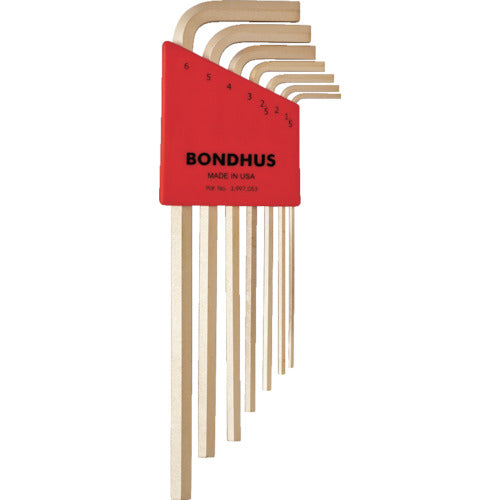 BONDHUS 육각 L-렌치 롱 골드 세트 7개 세트(1.5-6mm) HLX7MG 1 S
