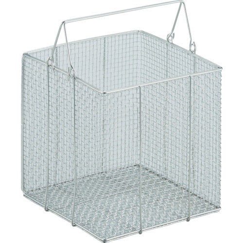 TRUSCO Stainless Steel Cleaning Basket, Square, Effective Inner Dimensions 390 x 390 x 295, TSK-4030N, 1 pc