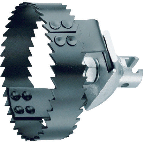 ローデン 排水管掃除機用交換先端ツール ダブルソー65 φ22mmワイヤ用 R72265 1 個