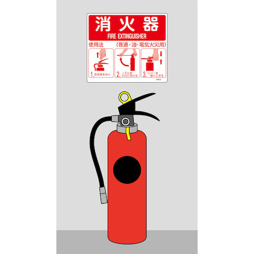Green Cross Fire Safety Sign Fire Extinguisher Usage Instructions 2 215 x 250 mm Wall Mount Type PVC 066012 1 Sheet