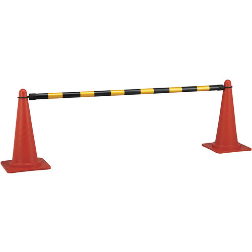 Green Cross Cone Bar Yellow/Black (Tiger) Cone Bar A (Large) 54mmΦ x 2m Reflective Type ABS Resin 122101 1 Piece