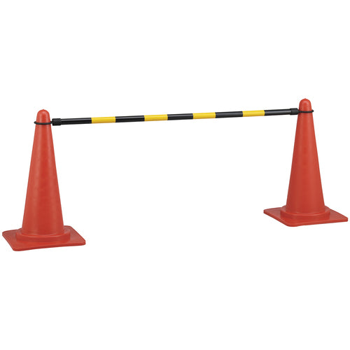 Green Cross Cone Bar Yellow/Black (Tiger) Cone Bar B (Small) 34mmΦ x 1.5m Reflective Type ABS Resin 122302 1 Piece
