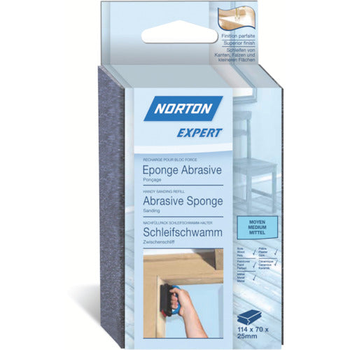 NORTON 【売切り廃番】エキスパートサンディングスポンジ中目 2NX-66254444677 1 個