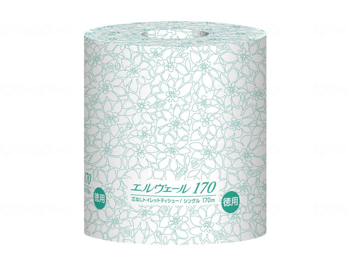 Daio Paper Elvel Toilet Tissue Single 170m Coreless Case Individually Wrapped