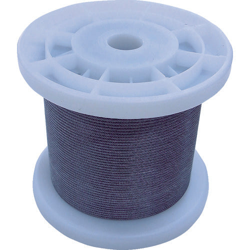 ニッサチェイン 透明コーティングワイヤロープ 1.2mm×100m TSY12V-CLR 1 巻