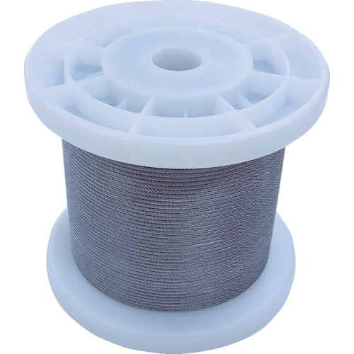 ニッサチェイン 透明コーティングワイヤロープ 0.85mm×100m TSY8V-CLR 1 巻