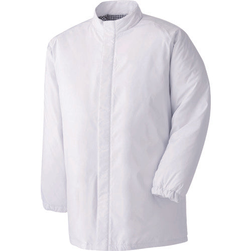 ミドリ安全 食品工場用防寒コート ホワイト L MH1000W-UE-L 1 着