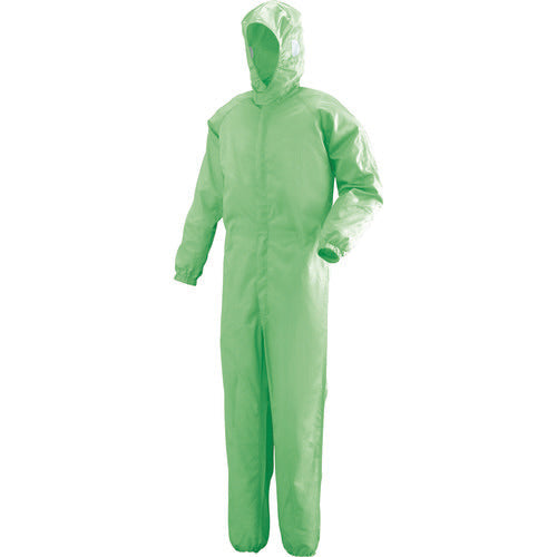 ミドリ安全 フード一体型クリーンウェア グリーン LL C1351G-LL 1 着