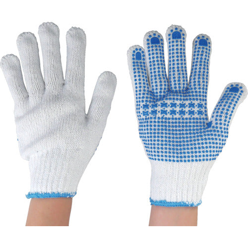 Maruwa Chemical Slip-resistant Work Gloves 12 Pairs Blue Grain L 1012-BL 1 Set