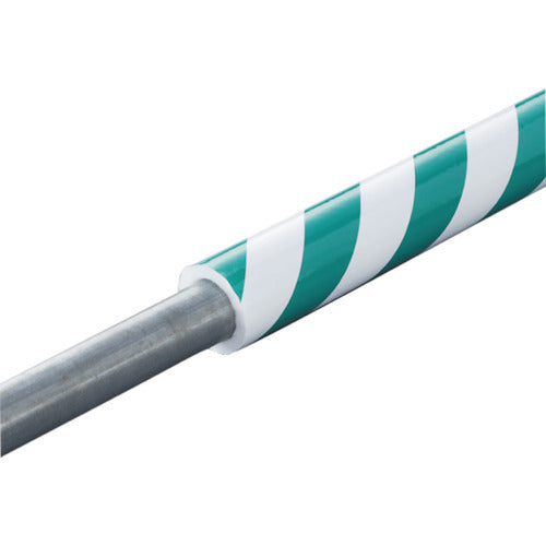 ユニット パイプカバー 緑白 単管用69φ×1m 374-69A 1 本
