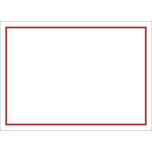 ユニット ゼッケンステッカー背中用 赤枠白地無地 831-967 1 枚