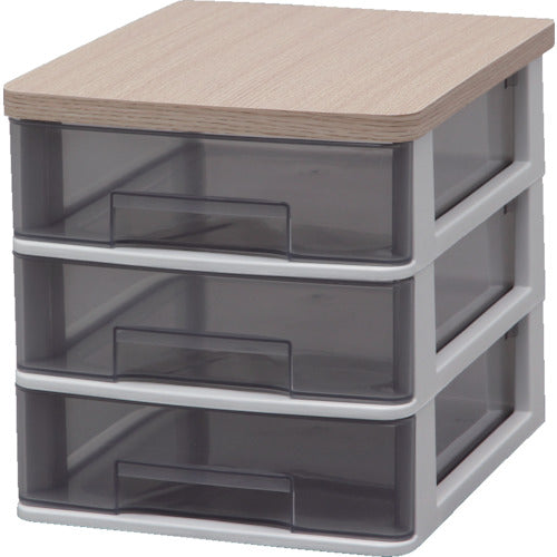 IRIS 226216 ウッドトップデスクチェスト WTDC-421RF 1 台