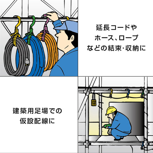 ハタヤ エクスバンド ベルト長さ 380mm 最大結束径 Φ100まで DV-38-Y 1 本