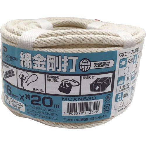유타카 메이크업 면금강타 로프 만능 팩 6mm×20m MCXN620 1권