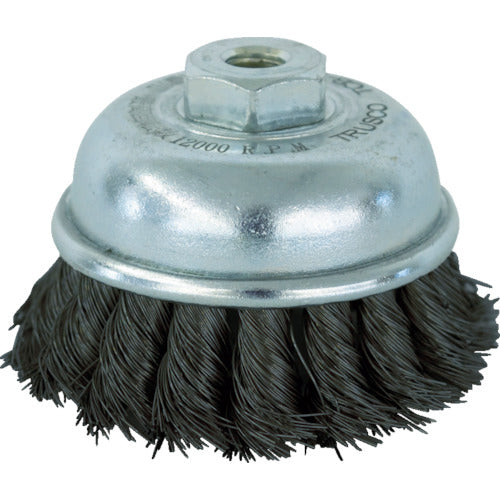 TRUSCO 電動工具用ツイストカップブラシ Φ75 鋼線0.35 TCB-75A 1 個