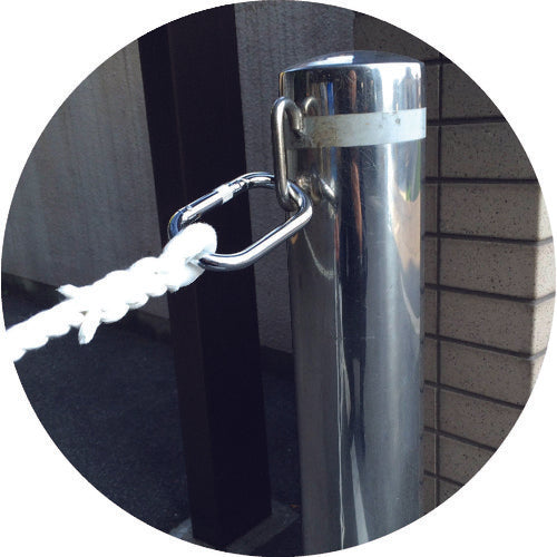 ユタカメイク カラビナ付きポリエステルロープ 3つ打タイプ 白 12mm×20m AK-710 1 巻