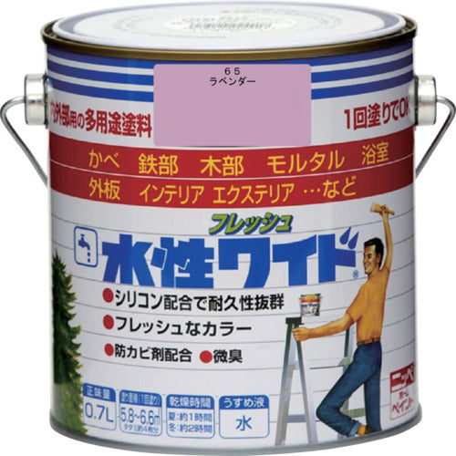 ニッぺ 水性フレッシュワイド 0.7L ラベンダー HTA145−0.7 4976124028519 1 缶