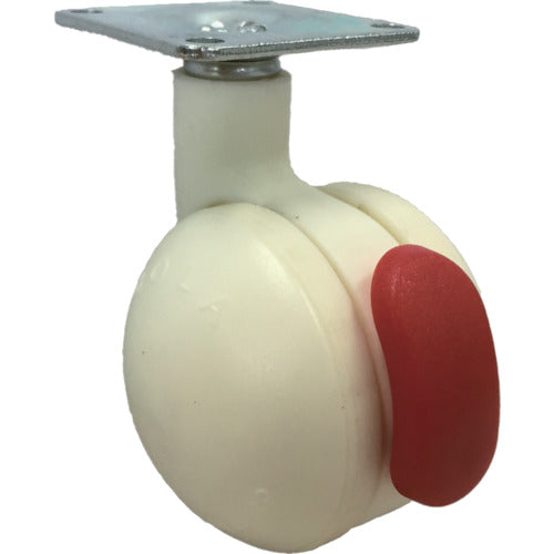 SAMSONG 디자인 쌍륜 캐스터 「Bola」백 플레이트 자재 스토퍼 첨부 BOLA-PS-50-W 1개