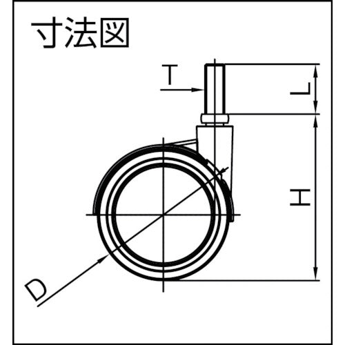 SAMSONG Design Double Wheel Caster "Eva" Screw Swivel 75mm EVA-T-75 1 piece