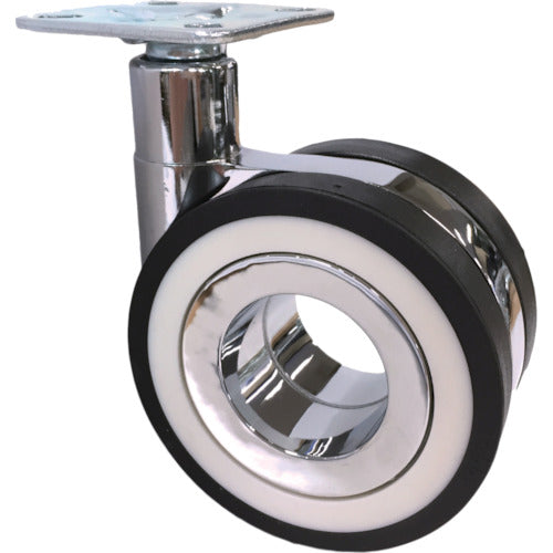 SAMSONG Design Double Wheel Caster "Koo" Plate Swivel 75mm KOO-P-75 1 piece